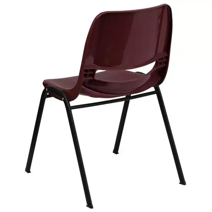 Lot de 4 chaises empilables ergonomiques Flash Furniture HERCULES Series 880 lb avec cadre en métal