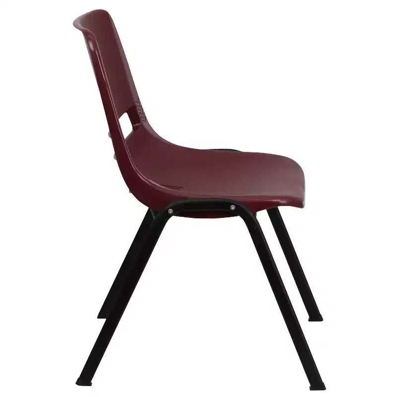 Lot de 4 chaises empilables ergonomiques Flash Furniture HERCULES Series 880 lb avec cadre en métal
