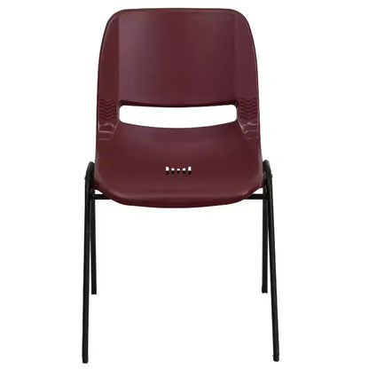 Lot de 4 chaises empilables ergonomiques Flash Furniture HERCULES Series 880 lb avec cadre en métal