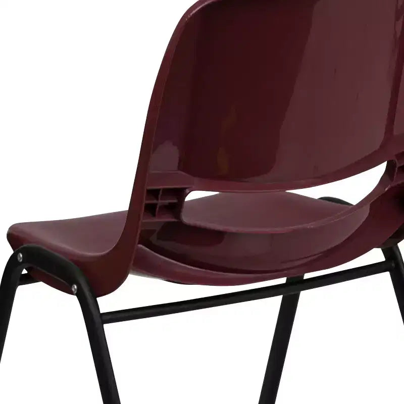 Lot de 4 chaises empilables ergonomiques Flash Furniture HERCULES Series 880 lb avec cadre en métal