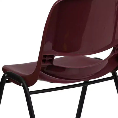 Lot de 4 chaises empilables ergonomiques Flash Furniture HERCULES Series 880 lb avec cadre en métal