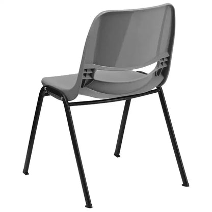 Lot de 4 chaises empilables ergonomiques Flash Furniture HERCULES Series 880 lb avec cadre en métal