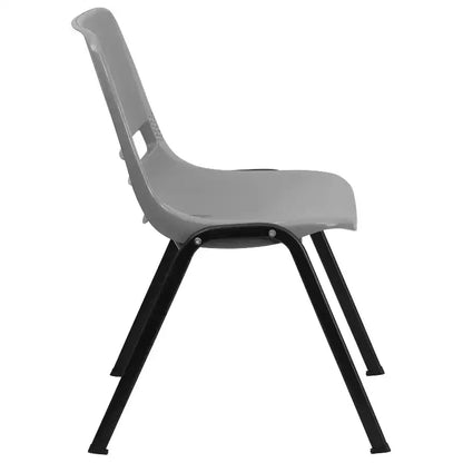 Lot de 4 chaises empilables ergonomiques Flash Furniture HERCULES Series 880 lb avec cadre en métal