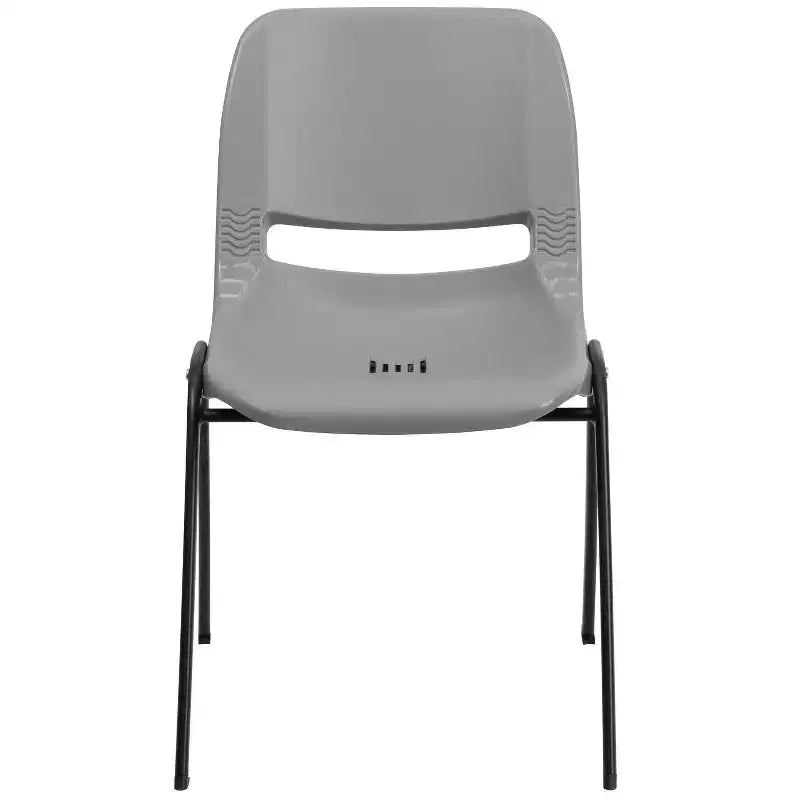 Lot de 4 chaises empilables ergonomiques Flash Furniture HERCULES Series 880 lb avec cadre en métal