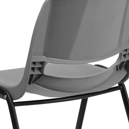 Lot de 4 chaises empilables ergonomiques Flash Furniture HERCULES Series 880 lb avec cadre en métal