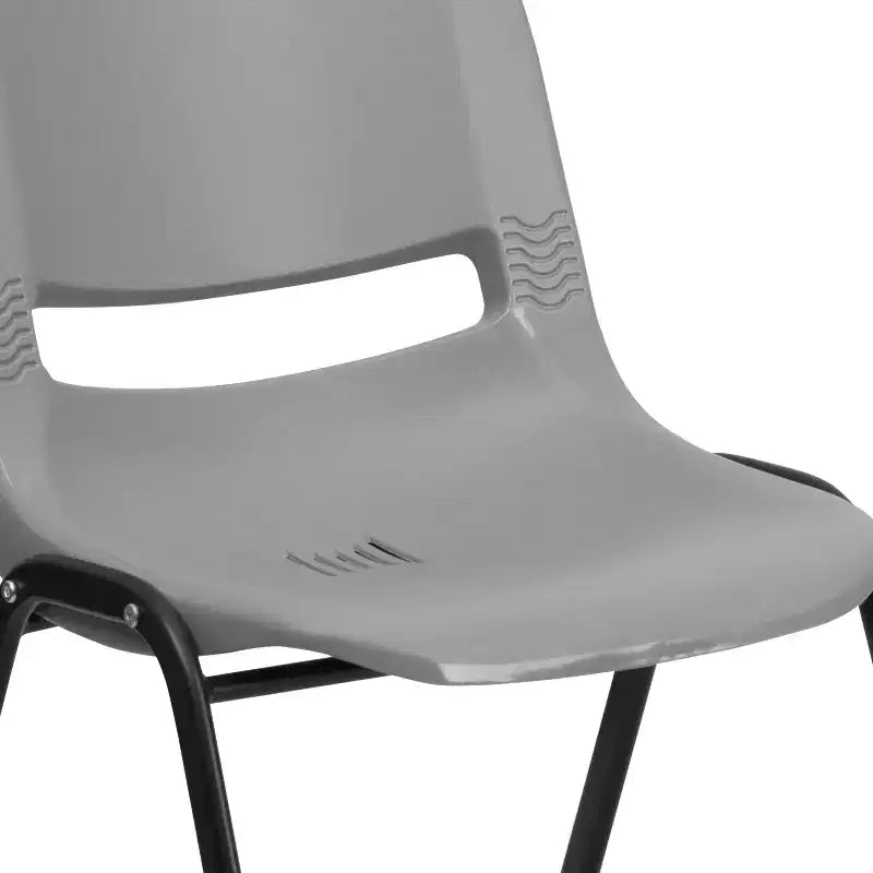 Lot de 4 chaises empilables ergonomiques Flash Furniture HERCULES Series 880 lb avec cadre en métal