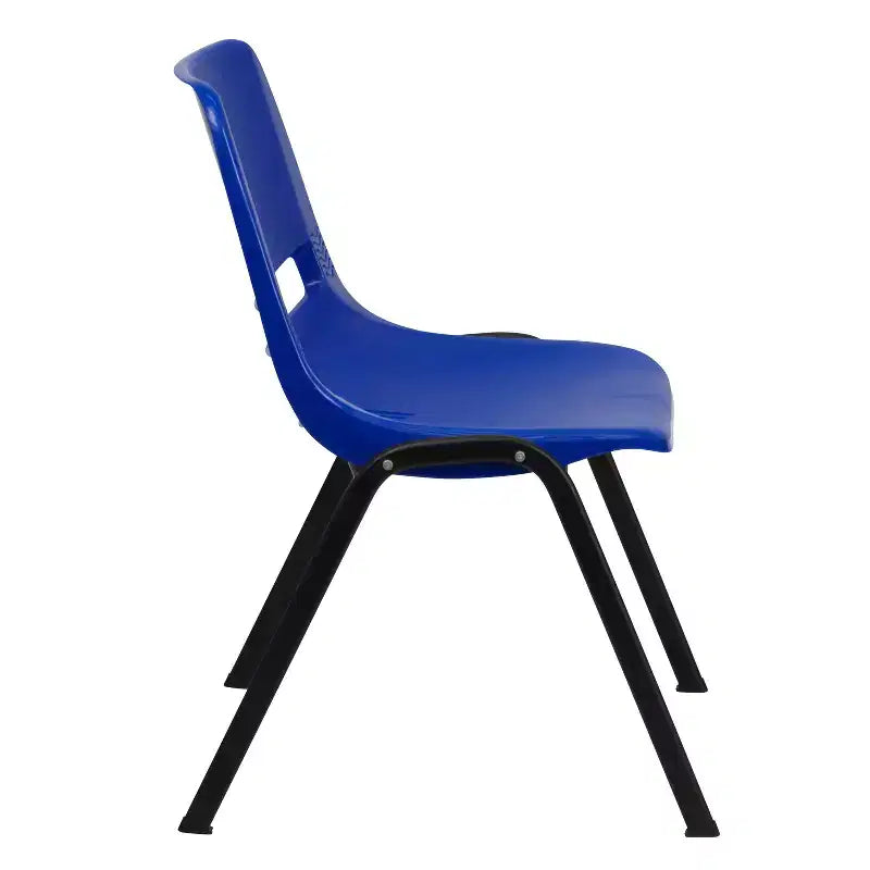 Lot de 4 chaises empilables ergonomiques Flash Furniture HERCULES Series 880 lb avec cadre en métal