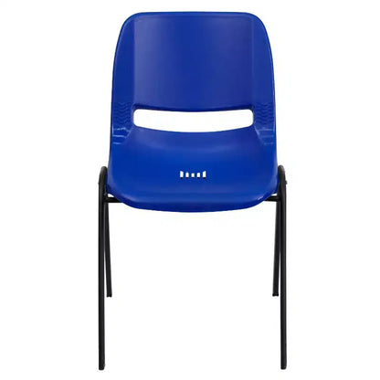 Lot de 4 chaises empilables ergonomiques Flash Furniture HERCULES Series 880 lb avec cadre en métal