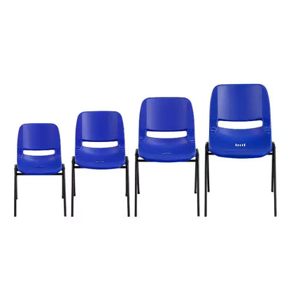 Lot de 4 chaises empilables ergonomiques Flash Furniture HERCULES Series 880 lb avec cadre en métal