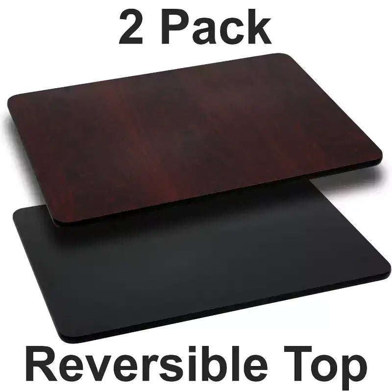 Flash Furniture Lot de 2 plateaux de table rectangulaires 30'' x 48'' avec dessus réversible en stratifié