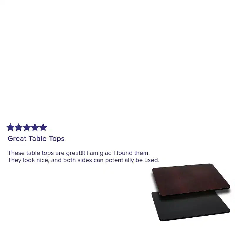 Flash Furniture Lot de 2 plateaux de table rectangulaires 30'' x 48'' avec dessus réversible en stratifié