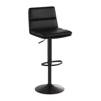 Merrick Lane Modern Upholstered Adjustable Height Stools with Sturdy Iron Bases