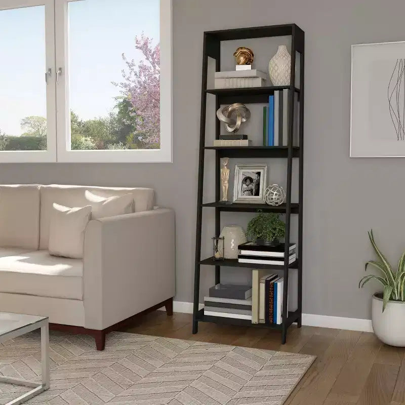 Étagère à livres à 5 niveaux style échelle Hastings Home