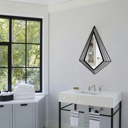 Miroirs muraux modernes à cadre métallique décoratif de forme unique pour la maison, le bureau et tout mur de votre salon, chambre, coiffeuse, entrée.