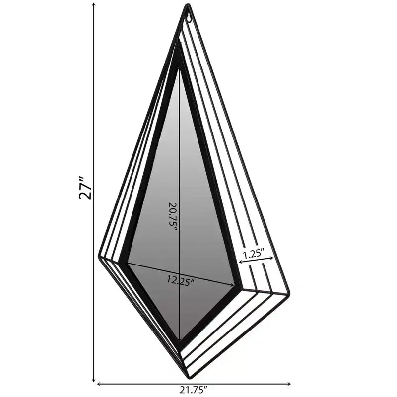 Miroirs muraux modernes à cadre métallique décoratif de forme unique pour la maison, le bureau et tout mur de votre salon, chambre, coiffeuse, entrée.