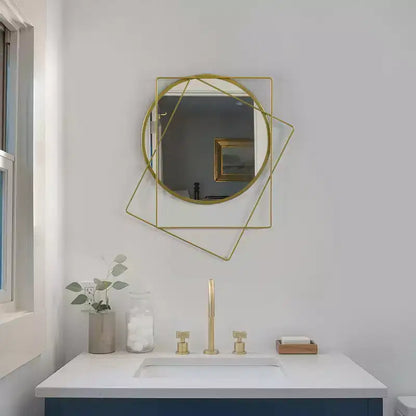 Miroirs muraux modernes à cadre métallique décoratif de forme unique pour la maison, le bureau et tout mur de votre salon, chambre, coiffeuse, entrée.