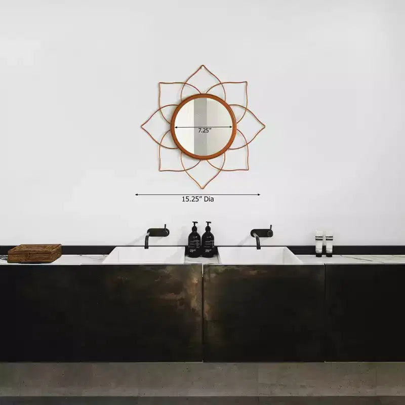Miroirs muraux modernes à cadre métallique décoratif de forme unique pour la maison, le bureau et tout mur de votre salon, chambre, coiffeuse, entrée.