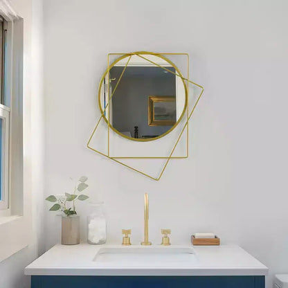 Miroirs muraux modernes à cadre métallique décoratif de forme unique pour la maison, le bureau et tout mur de votre salon, chambre, coiffeuse, entrée.