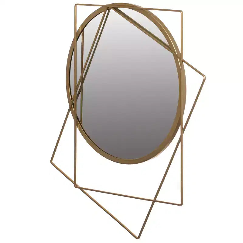 Miroirs muraux modernes à cadre métallique décoratif de forme unique pour la maison, le bureau et tout mur de votre salon, chambre, coiffeuse, entrée.