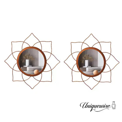 Miroirs muraux modernes à cadre métallique décoratif de forme unique pour la maison, le bureau et tout mur de votre salon, chambre, coiffeuse, entrée.