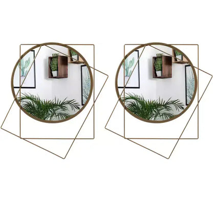 Miroirs muraux modernes à cadre métallique décoratif de forme unique pour la maison, le bureau et tout mur de votre salon, chambre, coiffeuse, entrée.