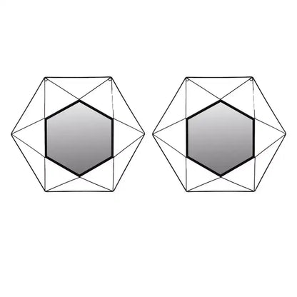 Miroirs muraux modernes à cadre métallique décoratif de forme unique pour la maison, le bureau et tout mur de votre salon, chambre, coiffeuse, entrée.