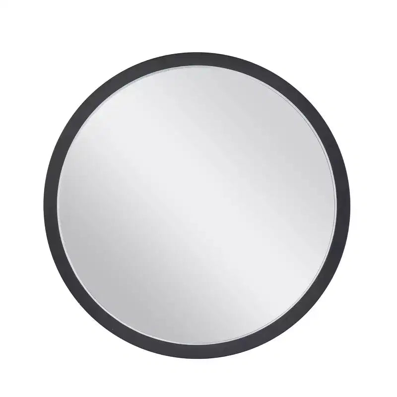 Contemporary Wood Round Wall Mirror - Olivia & May