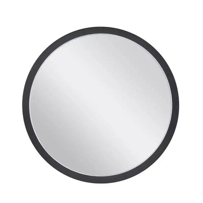 Contemporary Wood Round Wall Mirror - Olivia & May