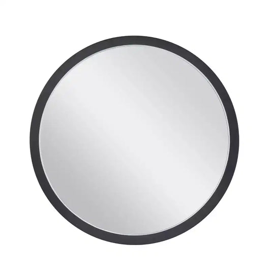 Contemporary Wood Round Wall Mirror - Olivia & May