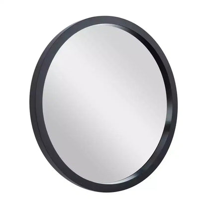 Miroir mural rond contemporain en bois - Olivia & May