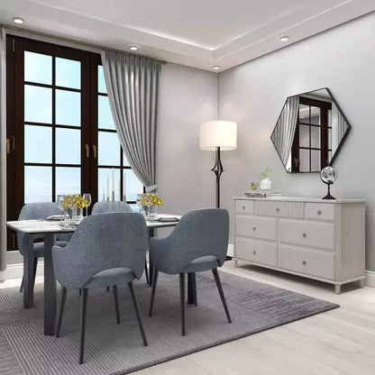 Miroir mural hexagonal en bois contemporain Olivia & May