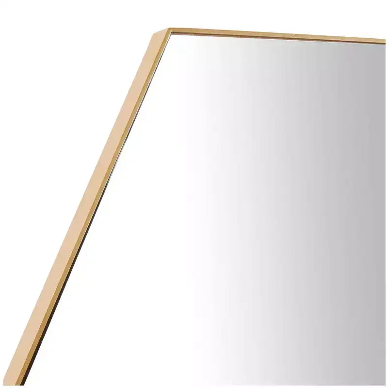 Miroir mural hexagonal en bois contemporain Olivia & May