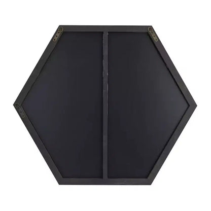 Miroir mural hexagonal en bois contemporain Olivia & May