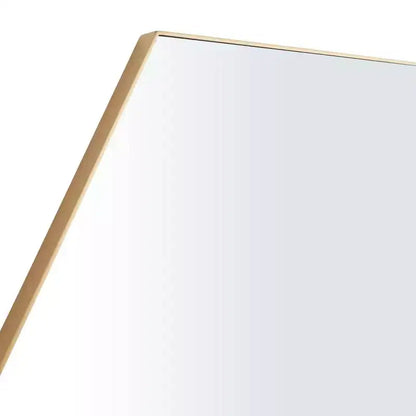 Miroir mural hexagonal en bois contemporain Olivia & May