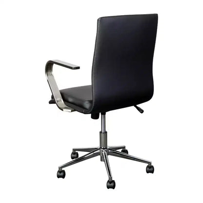Chaise de bureau Merrick Lane à dossier mi-hauteur avec accoudoirs, siège pivotant réglable en hauteur et base cinq étoiles