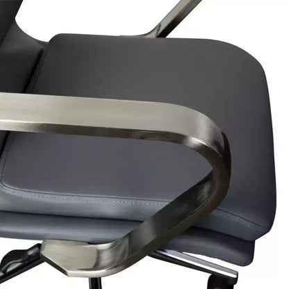 Chaise de bureau Merrick Lane à dossier mi-hauteur avec accoudoirs, siège pivotant réglable en hauteur et base cinq étoiles