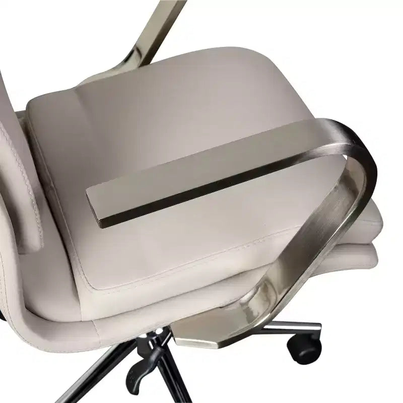 Chaise de bureau Merrick Lane à dossier mi-hauteur avec accoudoirs, siège pivotant réglable en hauteur et base cinq étoiles