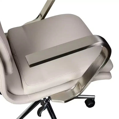 Chaise de bureau Merrick Lane à dossier mi-hauteur avec accoudoirs, siège pivotant réglable en hauteur et base cinq étoiles