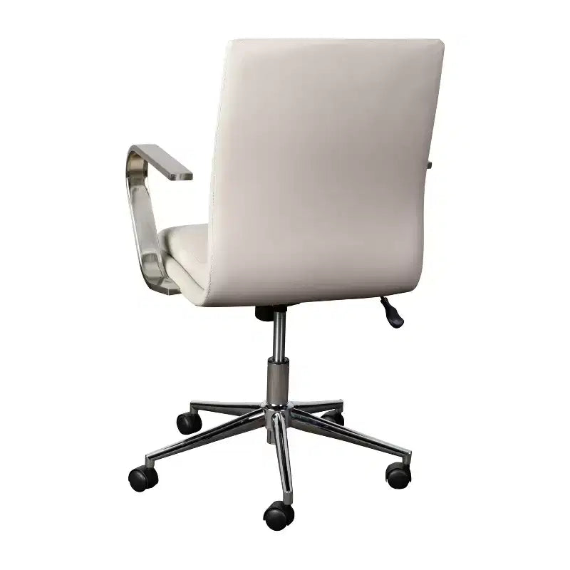 Chaise de bureau Merrick Lane à dossier mi-hauteur avec accoudoirs, siège pivotant réglable en hauteur et base cinq étoiles