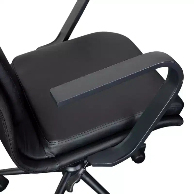 Chaise de bureau Merrick Lane à dossier mi-hauteur avec accoudoirs, siège pivotant réglable en hauteur et base cinq étoiles