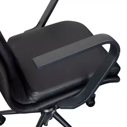 Chaise de bureau Merrick Lane à dossier mi-hauteur avec accoudoirs, siège pivotant réglable en hauteur et base cinq étoiles