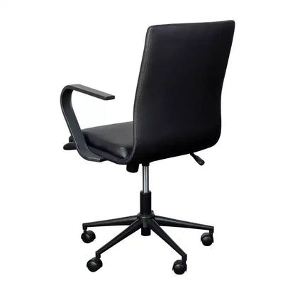 Chaise de bureau Merrick Lane à dossier mi-hauteur avec accoudoirs, siège pivotant réglable en hauteur et base cinq étoiles