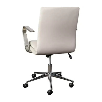 Chaise de bureau à dossier mi-haut rembourrée moderne Emma et Oliver avec accoudoirs et base 5 étoiles