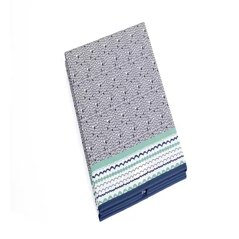 Bacati - Panier à Linge Pliable Noah Menthe/Bleu Marine