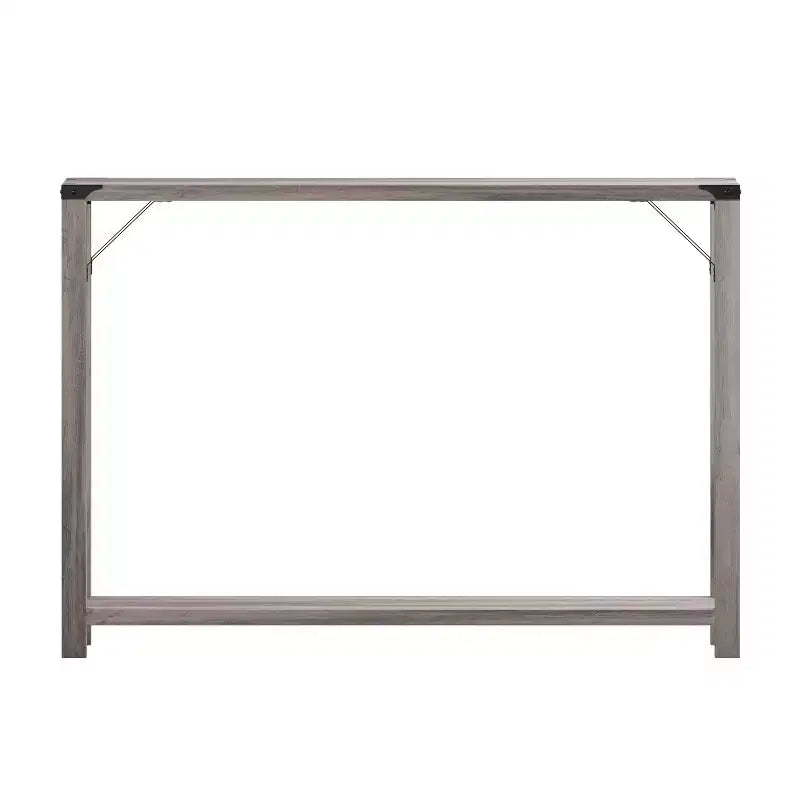 Table console d'entrée moderne Emma et Oliver en bois d'ingénierie style ferme avec accents métalliques