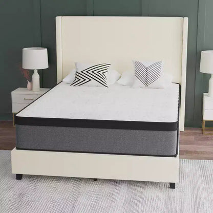 Matelas hybride à ressorts ensachés 13 Euro Top Emma and Oliver en boîte avec mousse certifiée CertiPUR-US pour un soulagement de la pression et un soutien efficaces