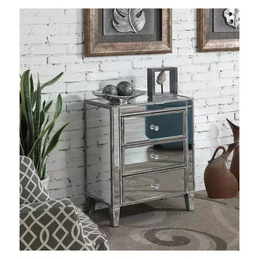 Table d'appoint miroir 3 tiroirs Gold Coast - Breighton Home