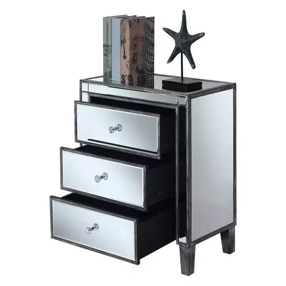 Table d'appoint miroir 3 tiroirs Gold Coast - Breighton Home