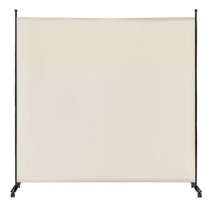 Costway Séparateur de pièce à panneau unique de 1,8 m avec roulettes, cloison en tissu roulant, écran d'intimité