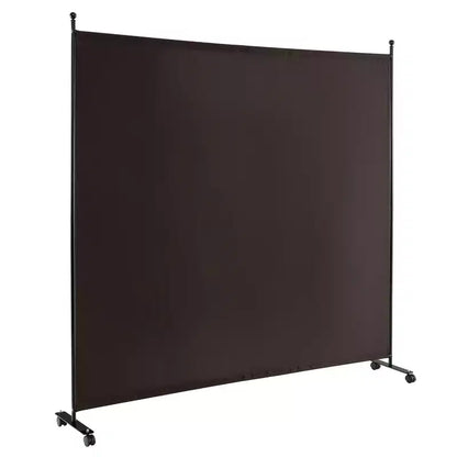 Costway Séparateur de pièce à panneau unique de 1,8 m avec roulettes, cloison en tissu roulant, écran d'intimité